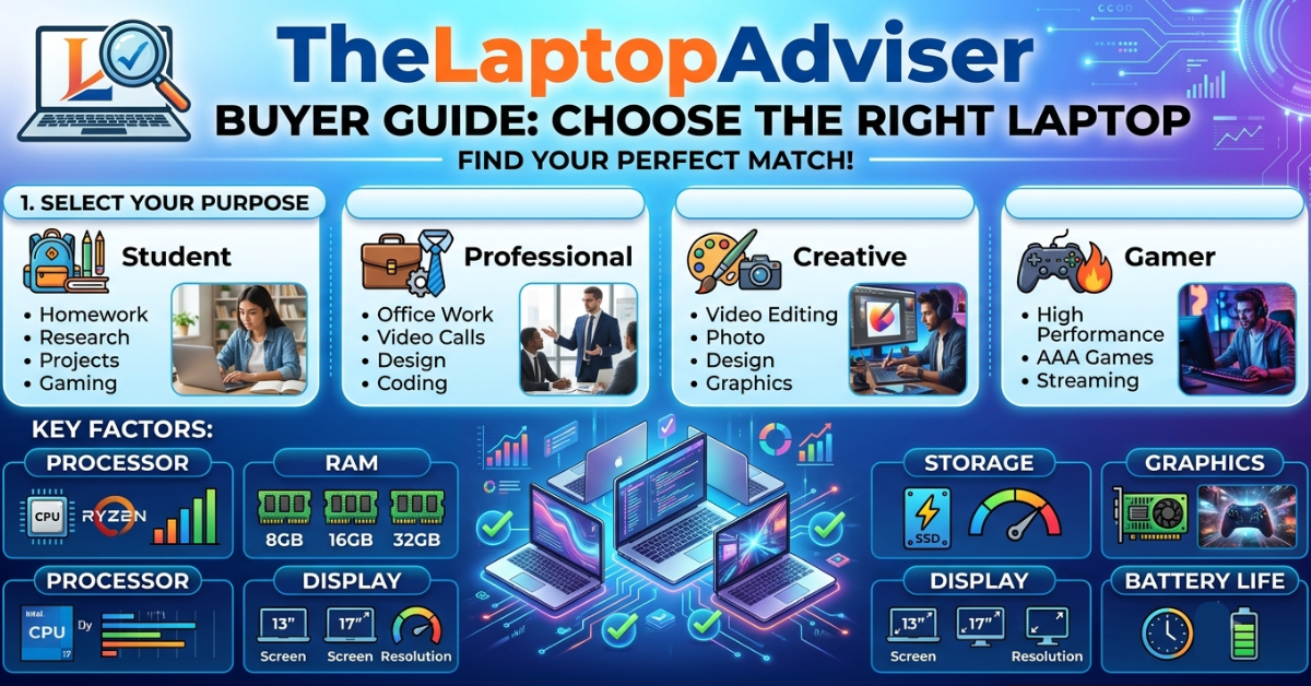 TheLaptopAdviser Buyer Guide: Choose the Right Laptop